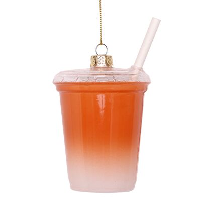 Decoración navideña de vaso de café helado, 8 cm