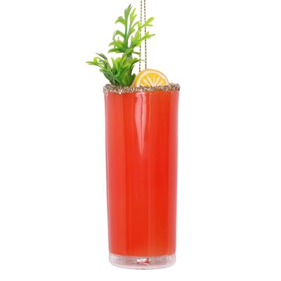 Decoración navideña de cristal Bloody Mary, 10 cm