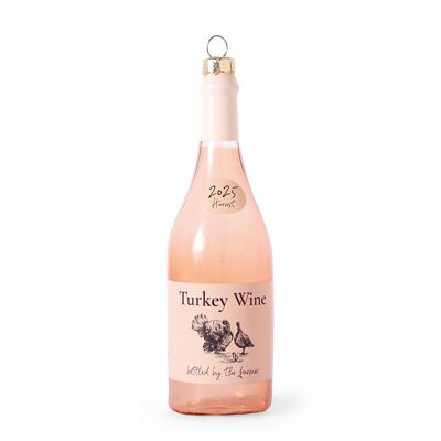 Décoration de Noël en verre à vin de Turquie, 13 cm