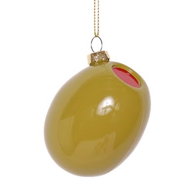 Decoración navideña de oliva, 7 cm