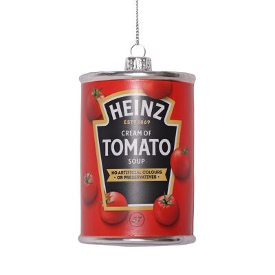 Decoración navideña de vaso para sopa de tomate HEINZ, 8 cm