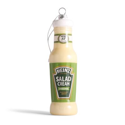 Decoración navideña de cristal con crema para ensalada HEINZ, 14 cm