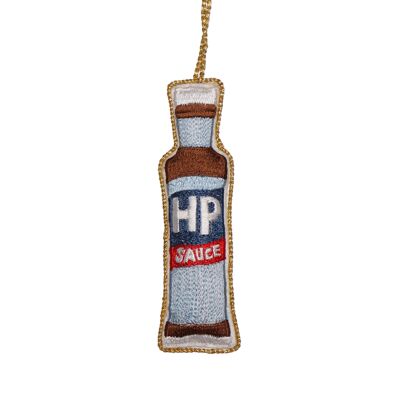 Adorno navideño bordado HP Sauce, 10 cm