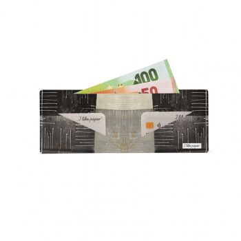 SHAPES OF GREY Portefeuille en carton Tyvek® Lite / porte-monnaie sans poche à monnaie 2