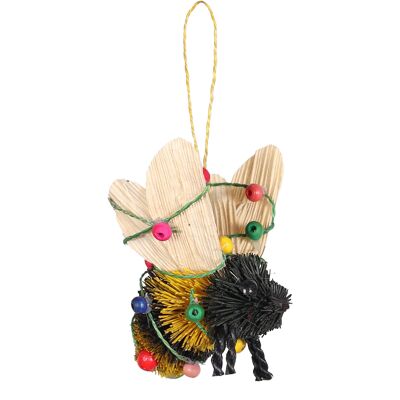 Decoración navideña con forma de abejorro, 8 cm