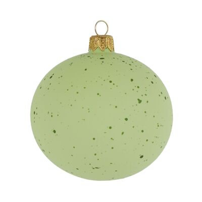 Boule de Noël en coquille d'œuf Speck 8 cm, sauge