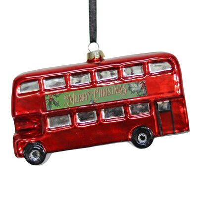 Décoration de Noël en forme de bus londonien, 16 cm