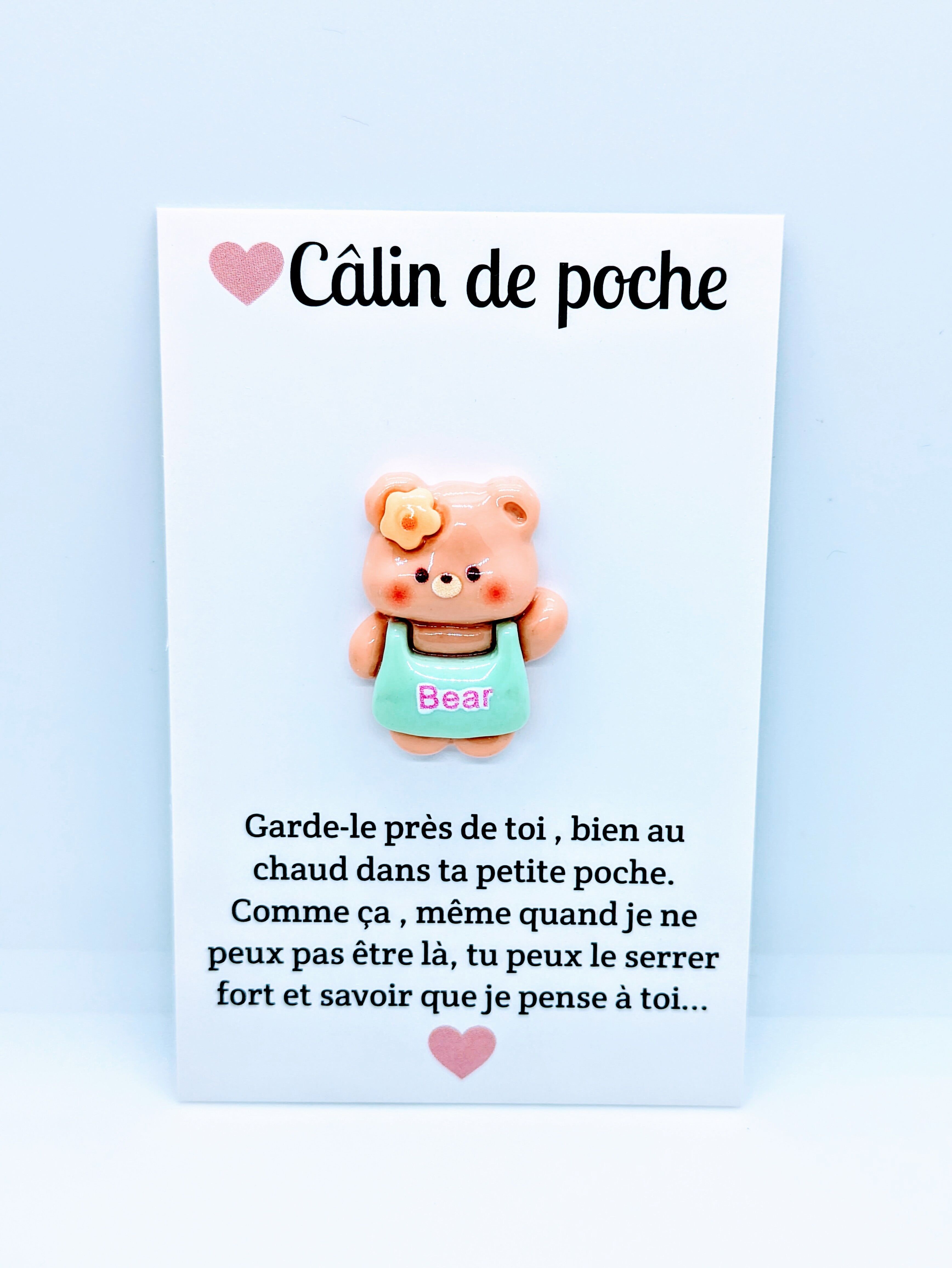 Carte doudou , réconforte les enfants comme un petit doudou de poche - Petite attention, cadeau à offrir, collection