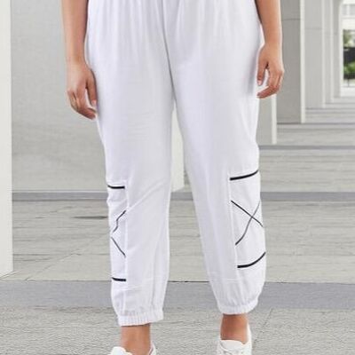 Pantalón deportivo blanco de talla grande (B175)