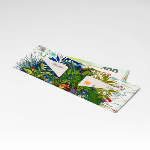 WILD FLOWERS Tyvek® Pappwallet Lite / Portmonnaie ohne Münzfach