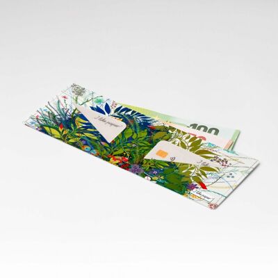 WILD FLOWERS Tyvek® portefeuille en carton Lite / porte-monnaie sans poche à monnaie