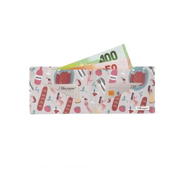 WINE & DINE Tyvek® Cardboard Wallet Lite / porte-monnaie sans compartiment à monnaie 2