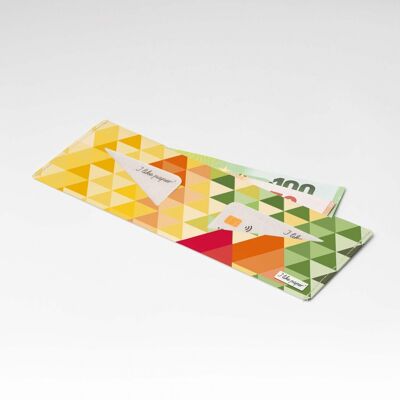 Portefeuille en carton WOODY Tyvek® Lite / porte-monnaie sans poche à monnaie