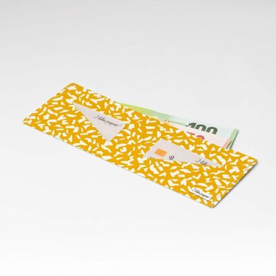 Portefeuille en carton Tyvek® SEMBLANCE JAUNE Lite / porte-monnaie sans poche à monnaie