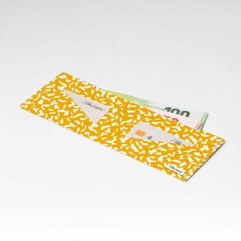 Portefeuille en carton Tyvek® SEMBLANCE JAUNE Lite / porte-monnaie sans poche à monnaie 1