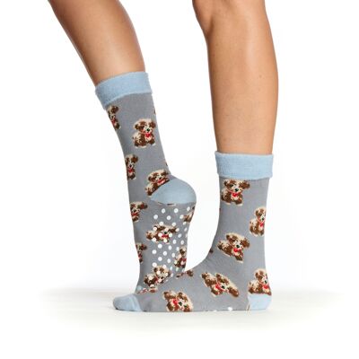 Calcetines antideslizantes - punto de rizo - cachorros - 36/41