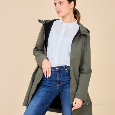 5013 - Parka lungo con fodera in pile impermeabile