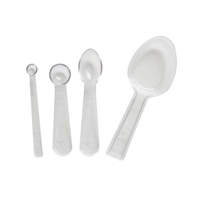 Set of 4 measuring spoons 0.05ml / 0.5ml / 1ml / 5ml