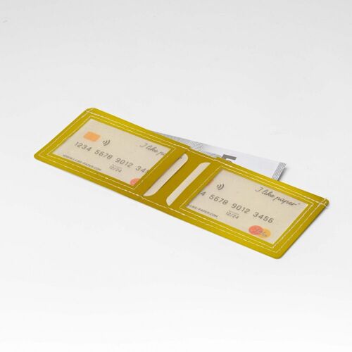 GOLD / METALLIC Tyvek® Card Wallet / Kartengeldbörse