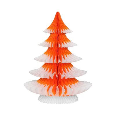 Adorno para árbol de Navidad con punta de nieve, 25 cm, color naranja