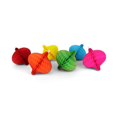 Cebolla de panal de 8 cm, arcoíris, juego de 6