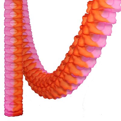 Guirlande bicolore 3.6 m, rose et orange