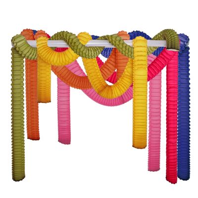 Guirlande de serpentins 2 m, lot de 6, style festif