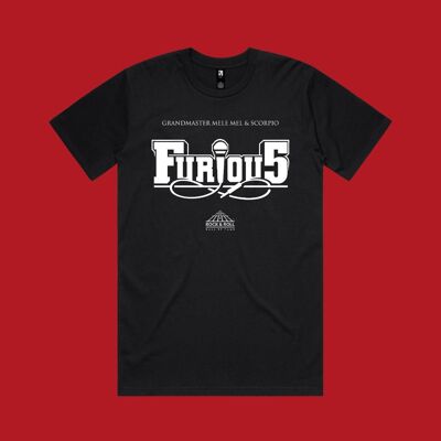 Gran Maestro Mele Mel & Scorpio - Maglietta Furious Five Nera - Ufficiale