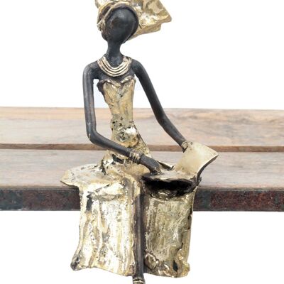 Bronce sentado 25 cm dorado n°15
