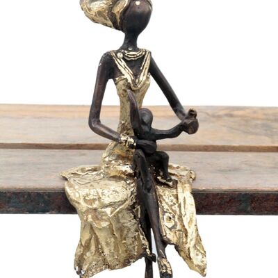 Seated bronze 25 cm gilded n°22