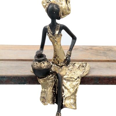 Bronzo seduto 25 cm dorato n°23