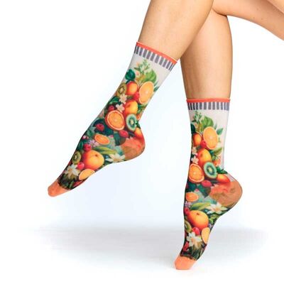 Calcetines con estampado de frutas - Talla 36/41