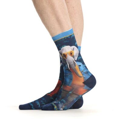 Chaussettes dépareillées "Gino & Lino" Safari - 39/42- 43/46