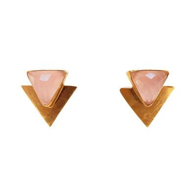 Boucles d'oreilles Tangram rose clair