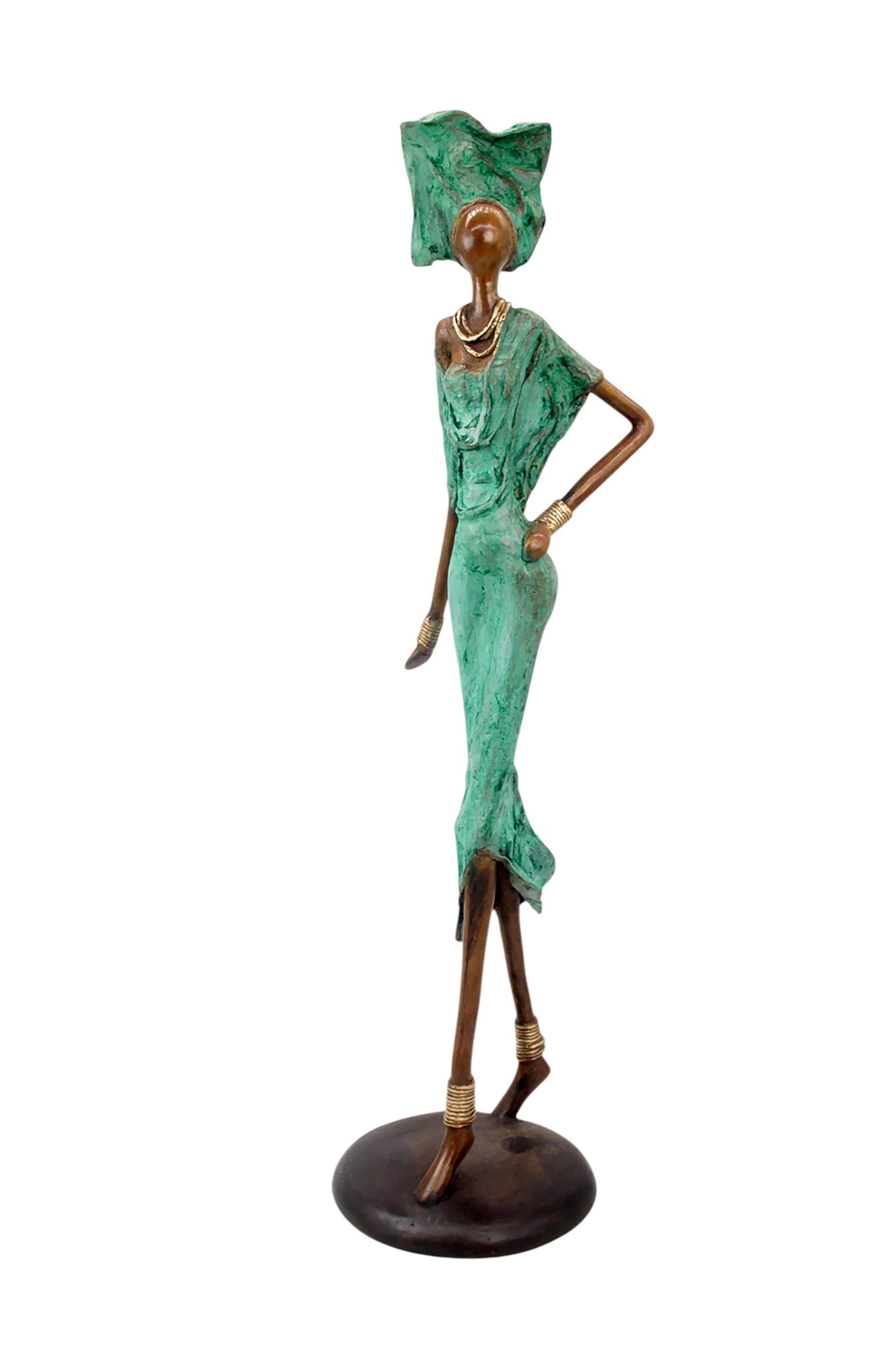 Bronzo Issouf 70 cm verde n°2