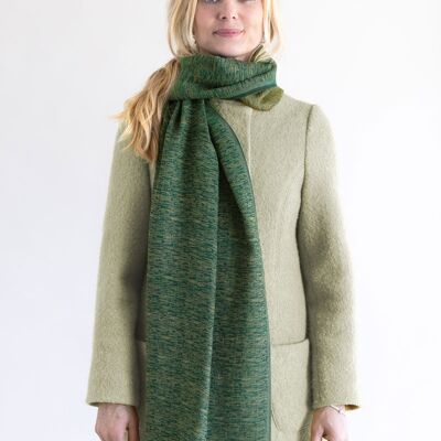 Wool scarf OLIVIA Jacquard – green