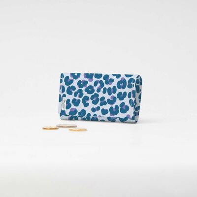 Portafoglio pieghevole in Tyvek® LEOPARD BLEU