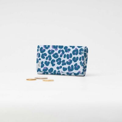 LEOPARD BLEU Tyvek® folding wallet