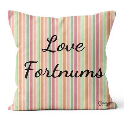 Cuscino a righe Love Fortnums (45 cm x 45 cm)