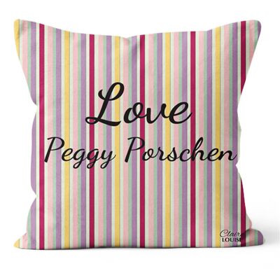 Cuscino a righe Love Peggy Porschen (45 cm x 45 cm)