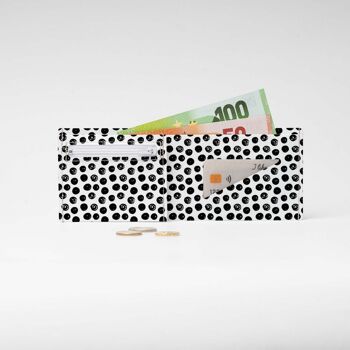 Portefeuille / porte-monnaie en carton BLACK DOTS Tyvek® 1