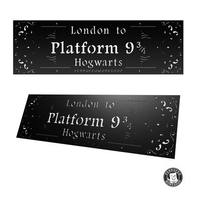 marcapáginas troquelado con laser - Harry Potter billete a Hogwarts