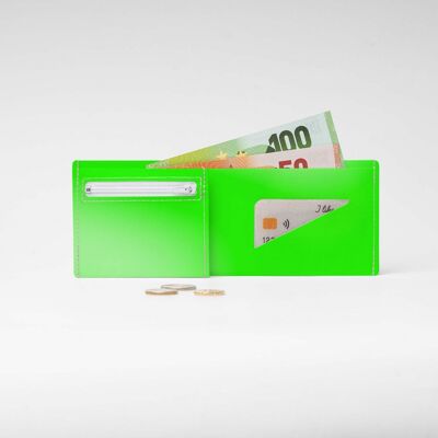 Portefeuille / porte-monnaie en carton VERT / NEON Tyvek®