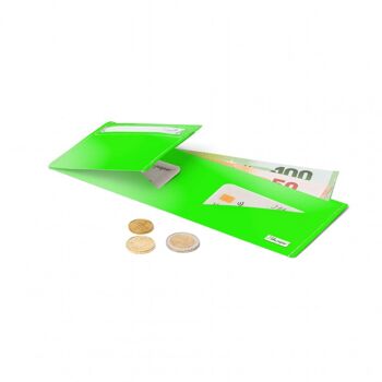 Portefeuille / porte-monnaie en carton VERT / NEON Tyvek® 2