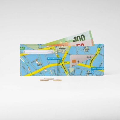 LOST IN BERLIN - Billetera / monedero de cartón Tyvek® AZUL FRESCO