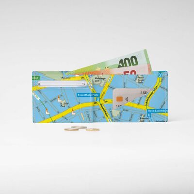 LOST IN BERLIN - FRESH BLUE Tyvek® cardboard wallet / purse