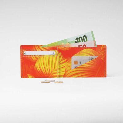 Portefeuille / porte-monnaie en carton PALMS ORANGE Tyvek®