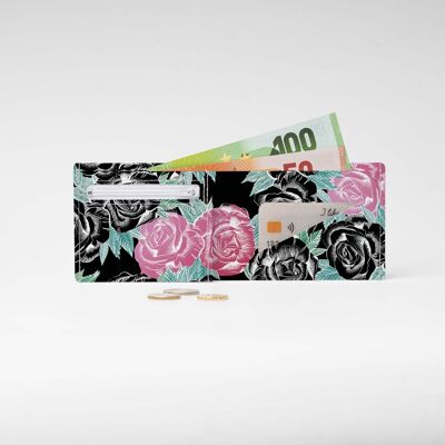 Portefeuille / porte-monnaie en carton ROSES Tyvek®