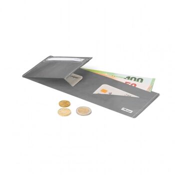 Portefeuille / porte-monnaie en carton Tyvek® ARGENT / MÉTALLISÉ 2