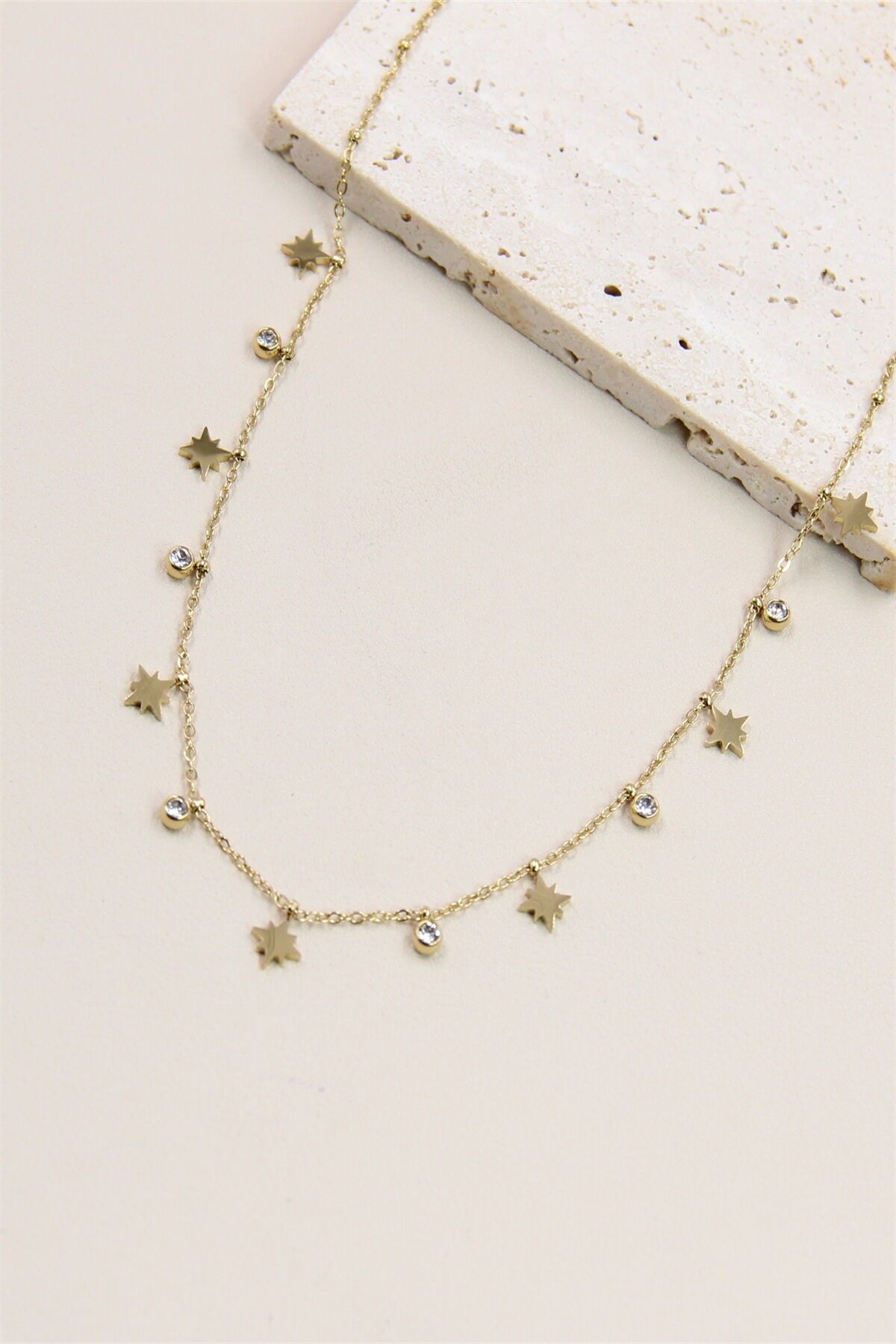 Edelstahl Stern Halskette - Modernes Design